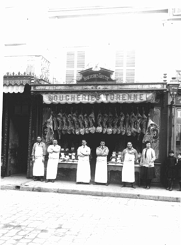 boucherie Turenne en 1928, Epernay, fonds photographique Poyet, francis dumelié
